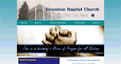 Desktop Screenshot of grovetonbaptistchurch.org